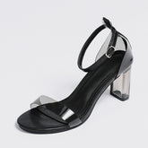plus Size Ankle Strap Buckle Chunky Heel Sandals Early Transparent Shoes Women